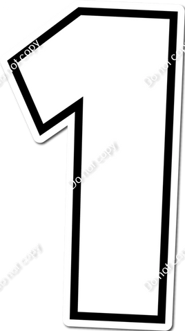 30" Individuals - Flat White, Flat Black Borders