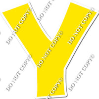18" KG Individual Flat Yellow - Alphabet Pieces