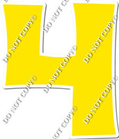 23.5" KG Individual Flat Yellow - Numbers, Symbols & Punctuation