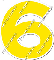 23.5" KG Individual Flat Yellow - Numbers, Symbols & Punctuation