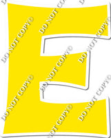 23.5" KG Individual Flat Yellow - Alphabet Pieces