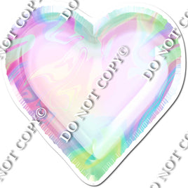 Iridescent Foil Balloon Heart