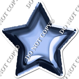 Navy Blue Foil Balloon Star