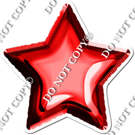 Red Foil Balloon Star