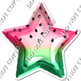 Watermelon Foil Balloon Star