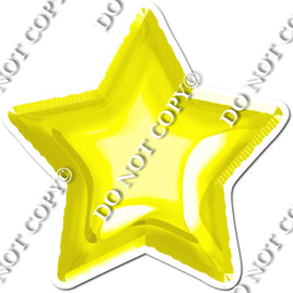 Yellow Foil Balloon Star