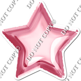 Baby Pink Foil Balloon Star