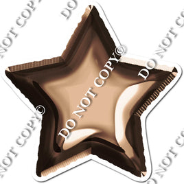 Bronze / Chocolate Foil Balloon Star
