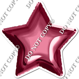 Burgundy Foil Balloon Star