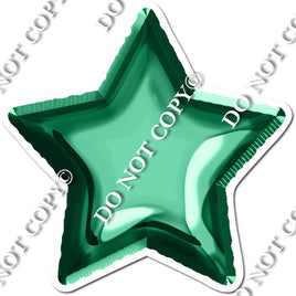 Emerald / Hunter Green Foil Balloon Star