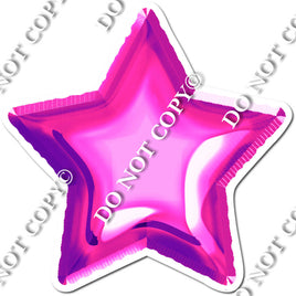 Fuchsia Foil Balloon Star