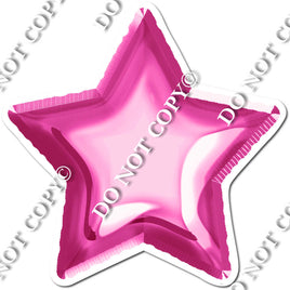 Hot Pink Foil Balloon Star