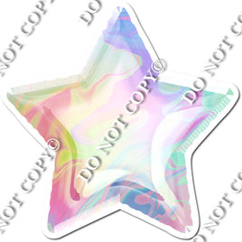 Iridescent Foil Balloon Star