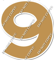 30" - XL KG Individual Flat Gold Numbers