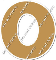 30" - XL KG Individual Flat Gold Numbers