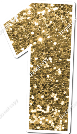 30" Individuals - Gold Sparkle