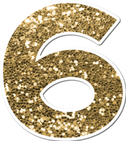 18" KG Individual Gold Sparkle - Numbers, Symbols & Punctuation