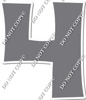 30" - XL KG Individual Flat Grey Numbers