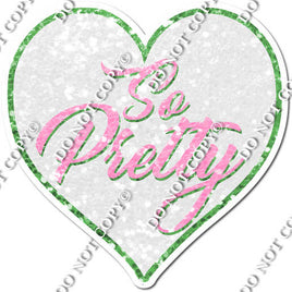 Baby Pink & Lime So Pretty Heart
