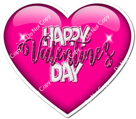 Pink Happy Valentines Day Heart