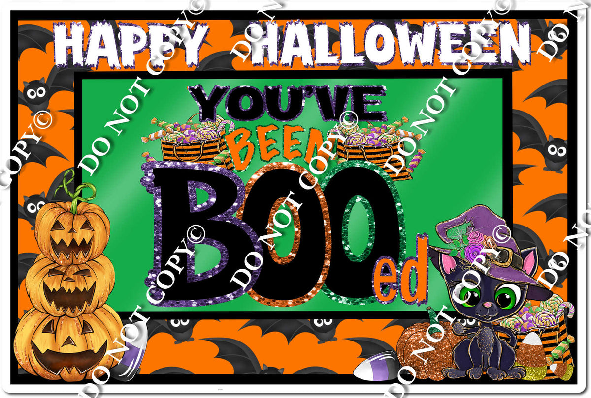 You've Been Booed Horizontal - Green Background| Sign Swag USA