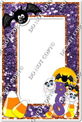 Vertical Purple with Ghosts Frame