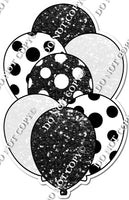 Sparkle Black & White Polka Dot Balloon Bundle