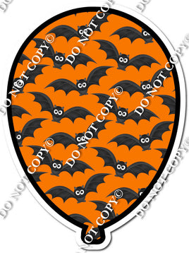 Orange with Bats Balloon