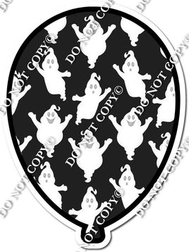Black with Ghosts Balloon