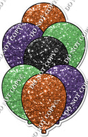 Sparkle Purple, Lime, Orange, Black Balloon Bundle