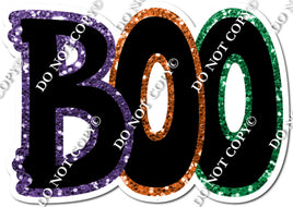 BOO Black Letters Statement