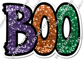 BOO Statement with Sparkle Letters