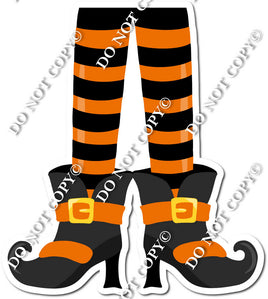 Pair of Orange Witch Legs