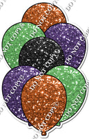 Sparkle Purple, Lime, Orange, Black Balloon Bundle