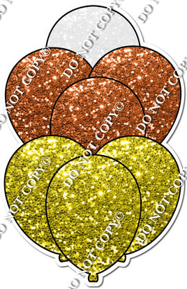 White, Orange, Yellow Balloon Bundle