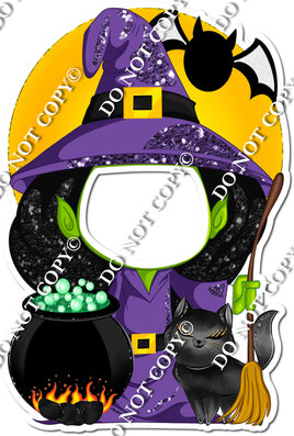 Purple With with Cauldron - Face Cutout