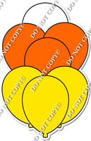White, Orange, Yellow Balloon Bundle