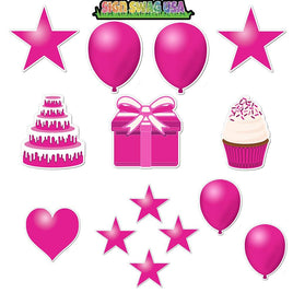 14 pc - Flair Set - Flat Hot Pink