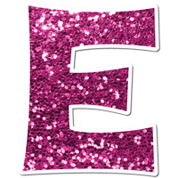 18" KG Individual Hot Pink Sparkle - Alphabet Pieces