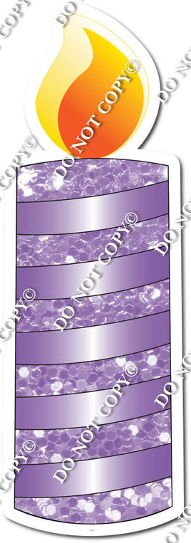 Lavender Sparkle Candle Style 1 w/ Variant
