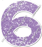 18" KG Individual Lavender Sparkle - Numbers, Symbols & Punctuation