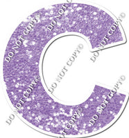 18" KG Individual Lavender Sparkle - Alphabet Pieces