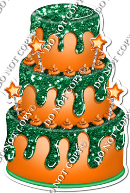 Orange Cake & Dollops, Green Drip
