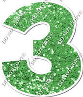 18" KG Individual Sparkle Lime - Numbers, Symbols & Punctuation
