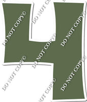 18" KG Individual Flat Sage - Numbers, Symbols & Punctuation