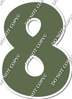 23.5" KG Individual Flat Sage - Numbers, Symbols & Punctuation