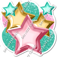 Mint, Pink, Gold, Balloon & Star Bundle