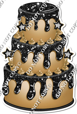 Gold Cake & Dollops, Black Drip