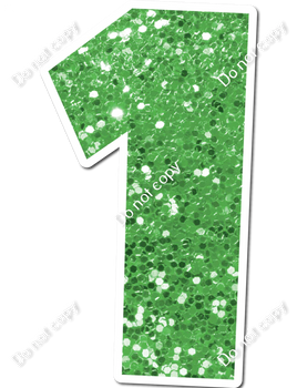 30" Individuals - Lime Green Sparkle