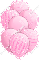 Mini - All Baby Pink w/ Baby Pink Sparkle Accent Balloon Bundle w/ Variants